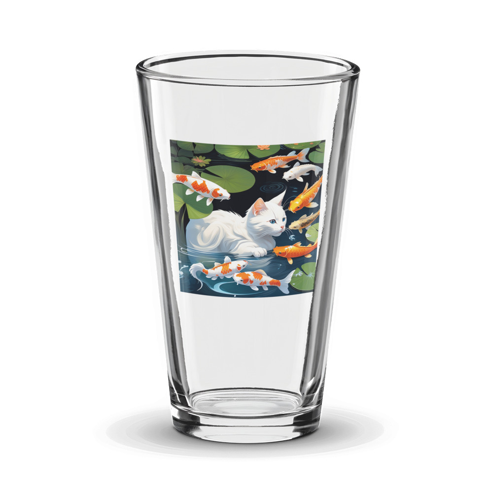 PugMug Custom White Companion Cat Glass Tumbler