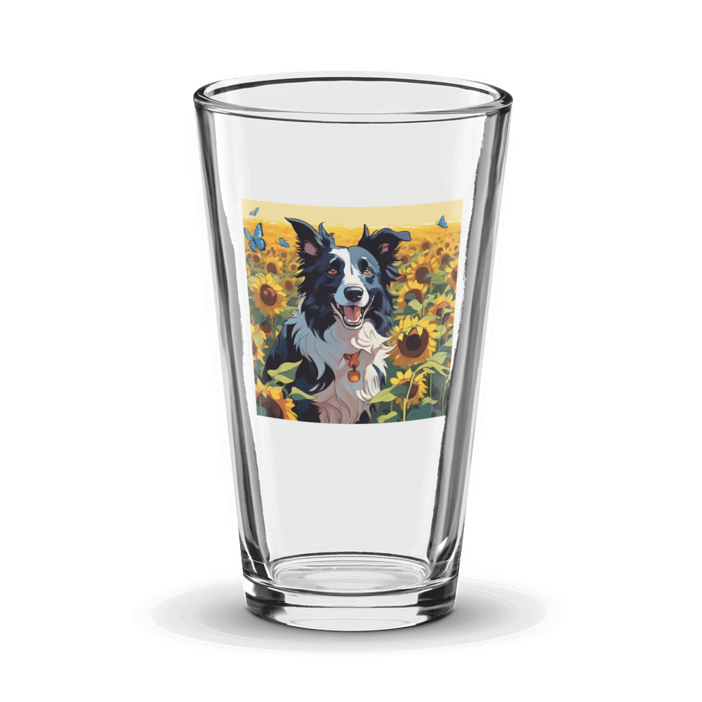 PugMug Custom Border Collie Glass Tumbler