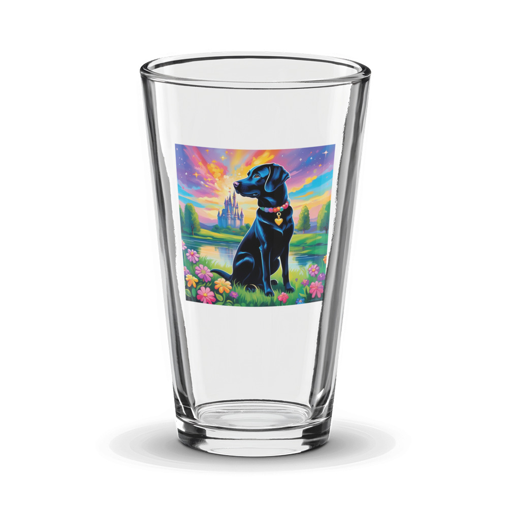 PugMug Custom Black Labrador Retriever Glass Tumbler