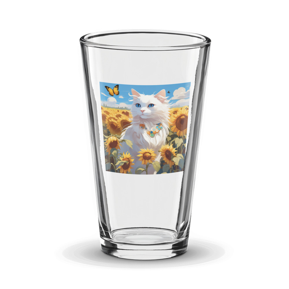 PugMug Custom White Ragdoll Cat Glass Tumbler