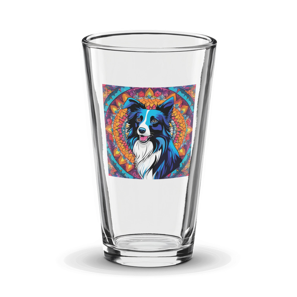 PugMug Custom Border Collie Glass Tumbler