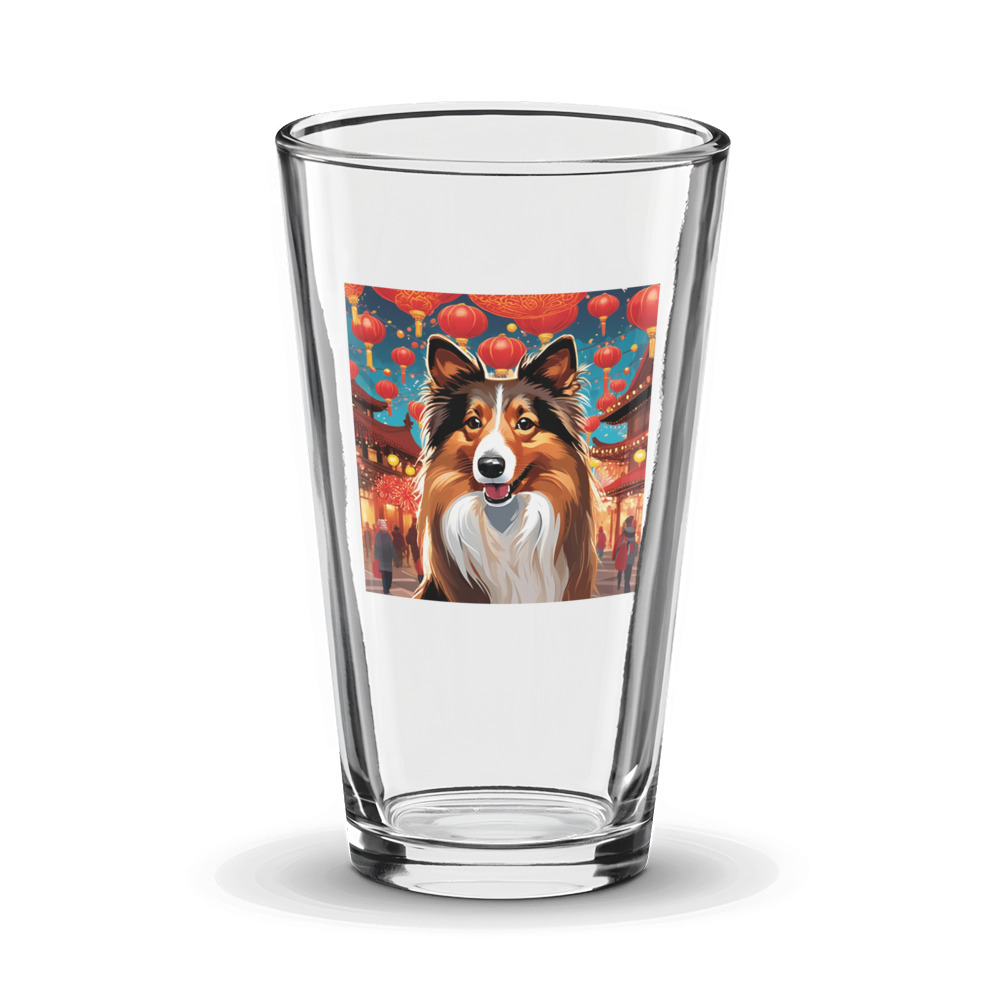 PugMug Custom Shetland Sheepdog Glass Tumbler