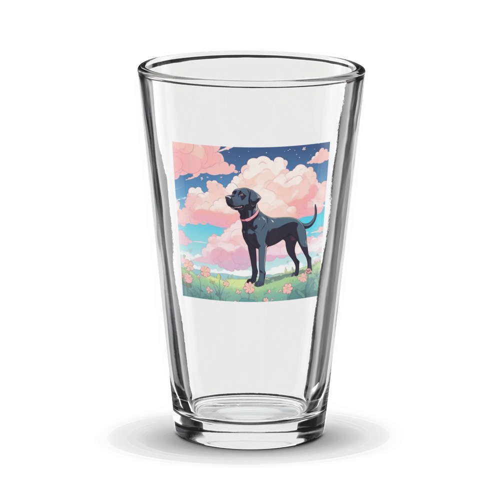 PugMug Custom Black Labrador Retriever Glass Tumbler