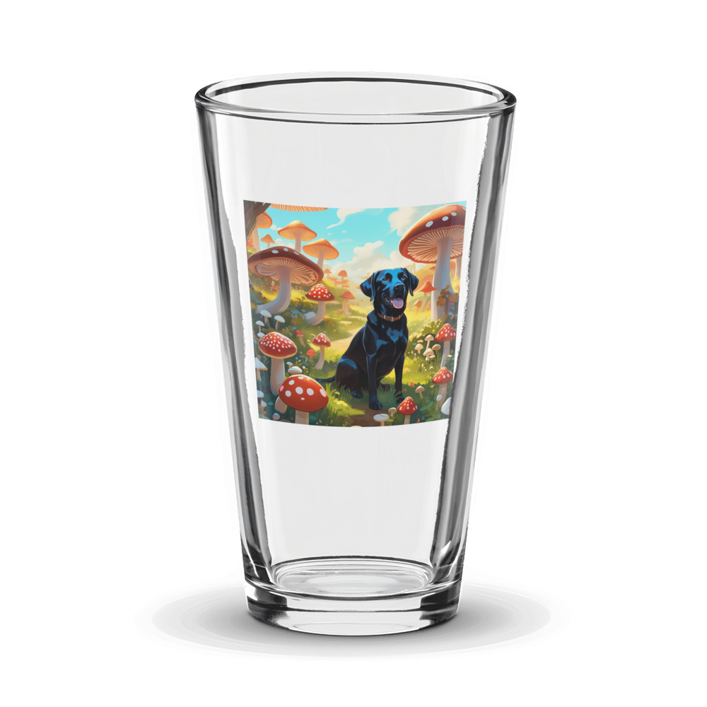 PugMug Custom Black Labrador Retriever Glass Tumbler