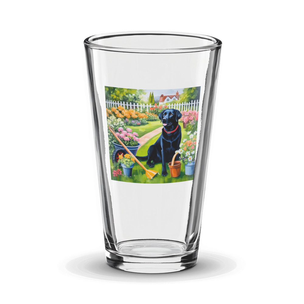 PugMug Custom Black Labrador Retriever Glass Tumbler