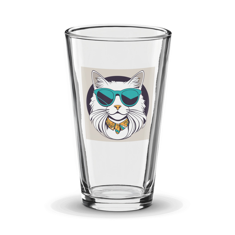 PugMug Custom White Ragdoll Cat Glass Tumbler