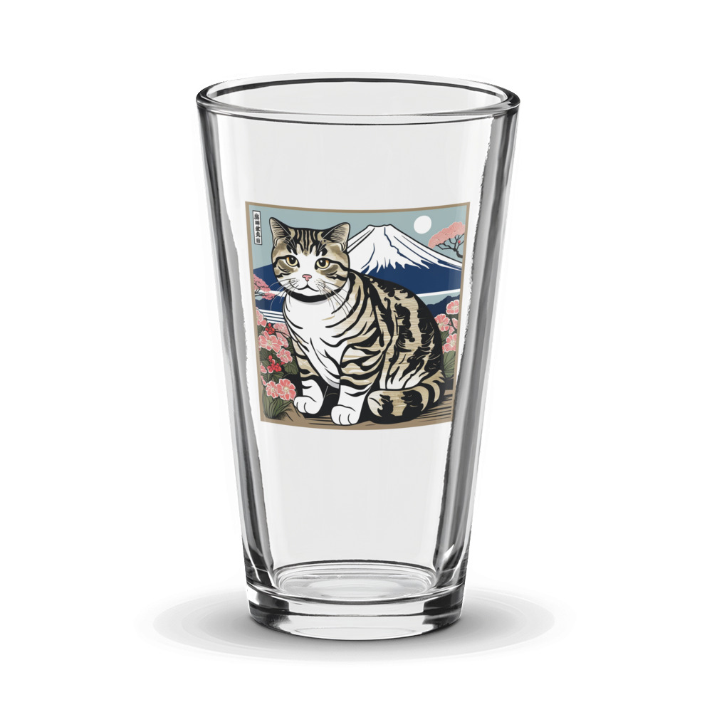 PugMug Custom Tabby Scottish Fold Cat Glass Tumbler