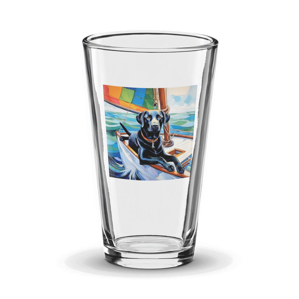 PugMug Custom Black Labrador Retriever Glass Tumbler