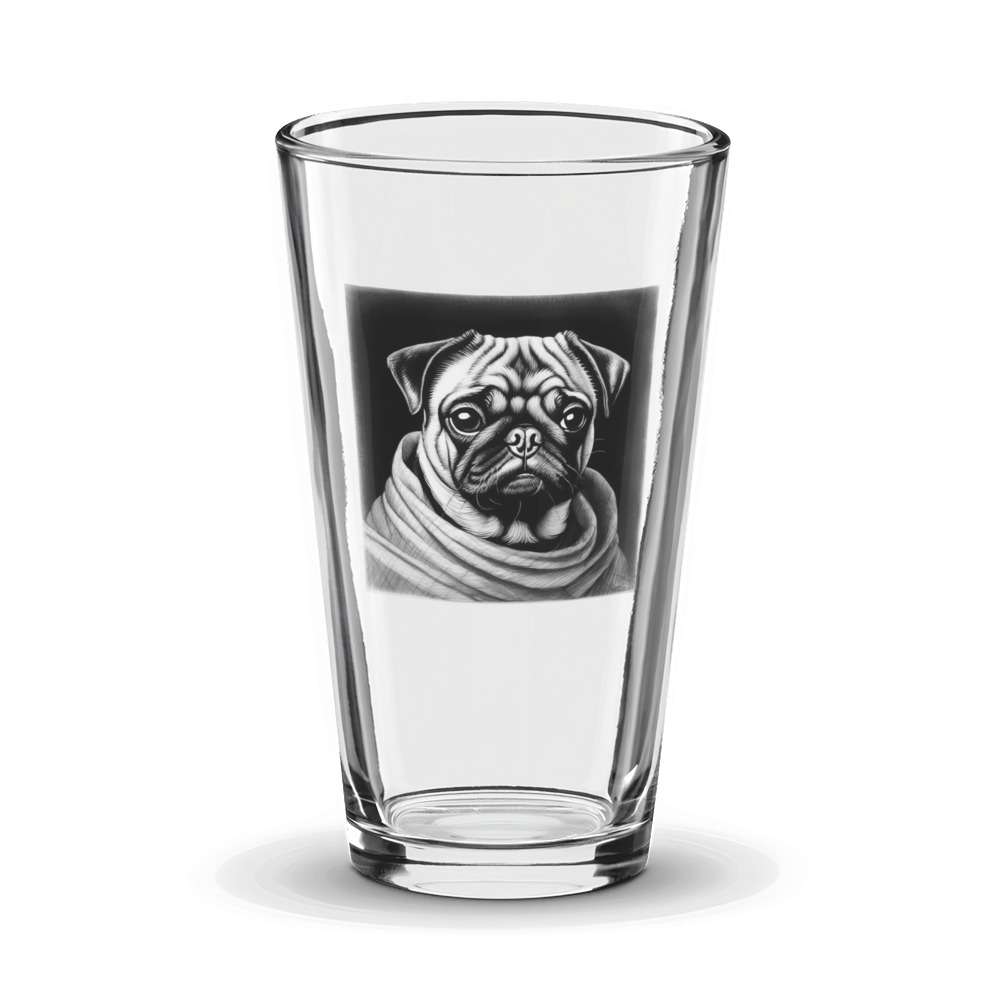 PugMug Custom Pug Glass Tumbler