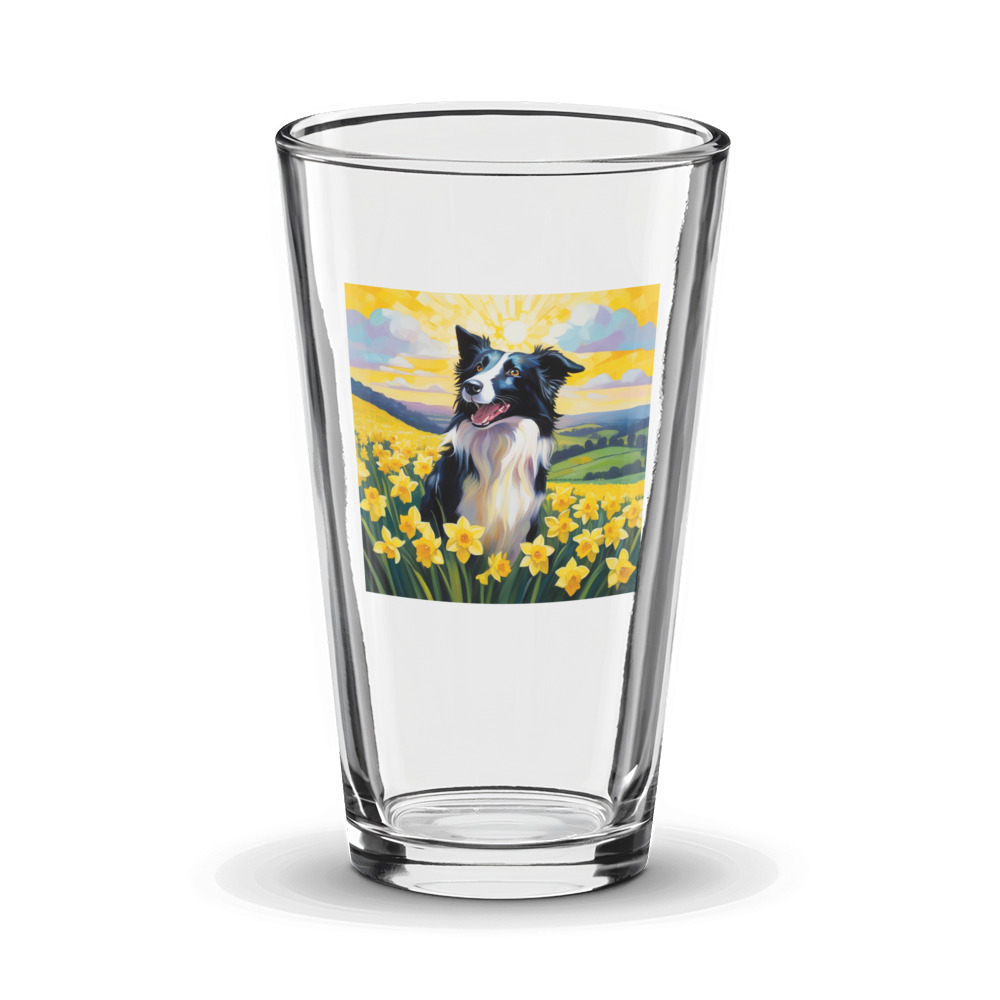 PugMug Custom Border Collie Glass Tumbler