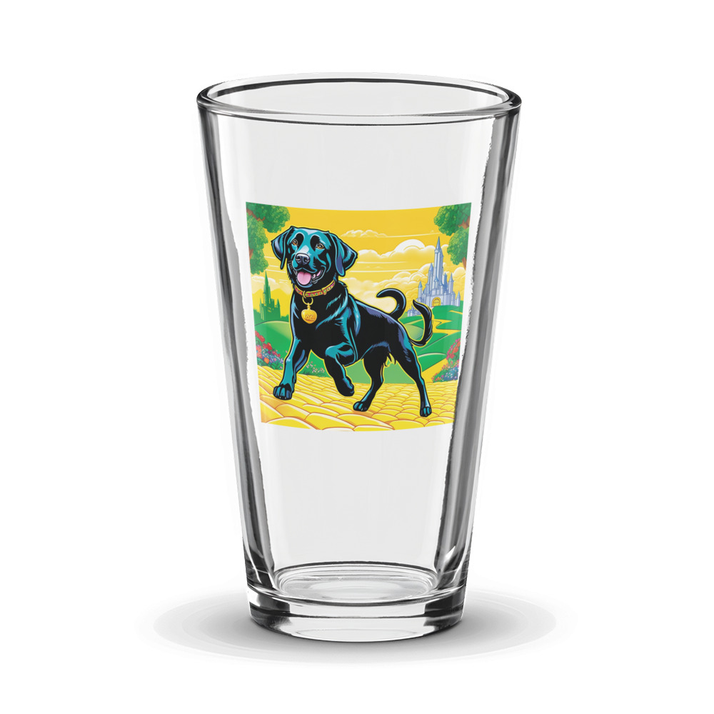 PugMug Custom Black Labrador Retriever Glass Tumbler
