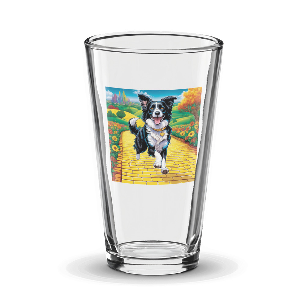 PugMug Custom Border Collie Glass Tumbler