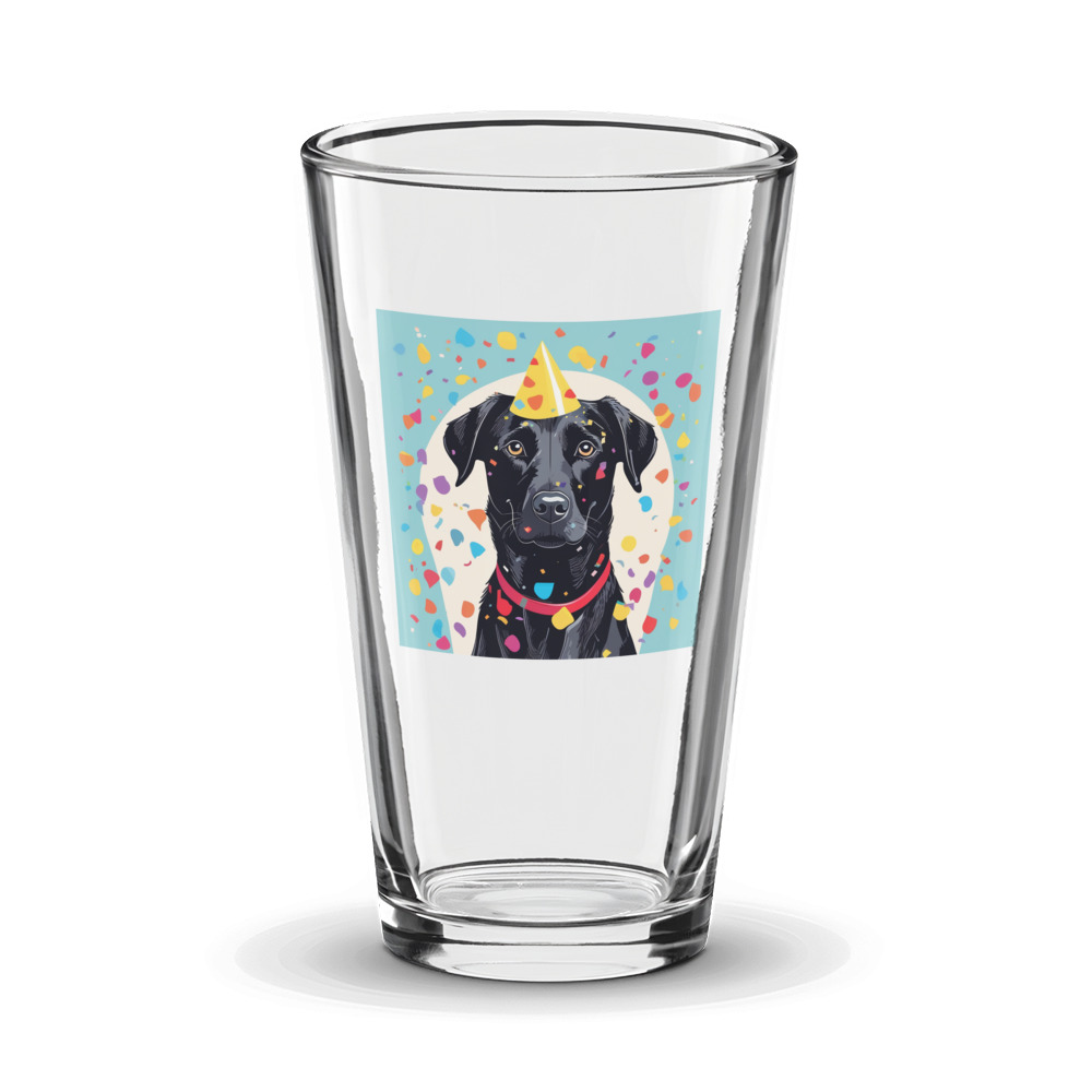 PugMug Custom Black Labrador Retriever Glass Tumbler