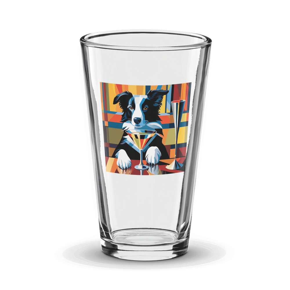 PugMug Custom Border Collie Glass Tumbler