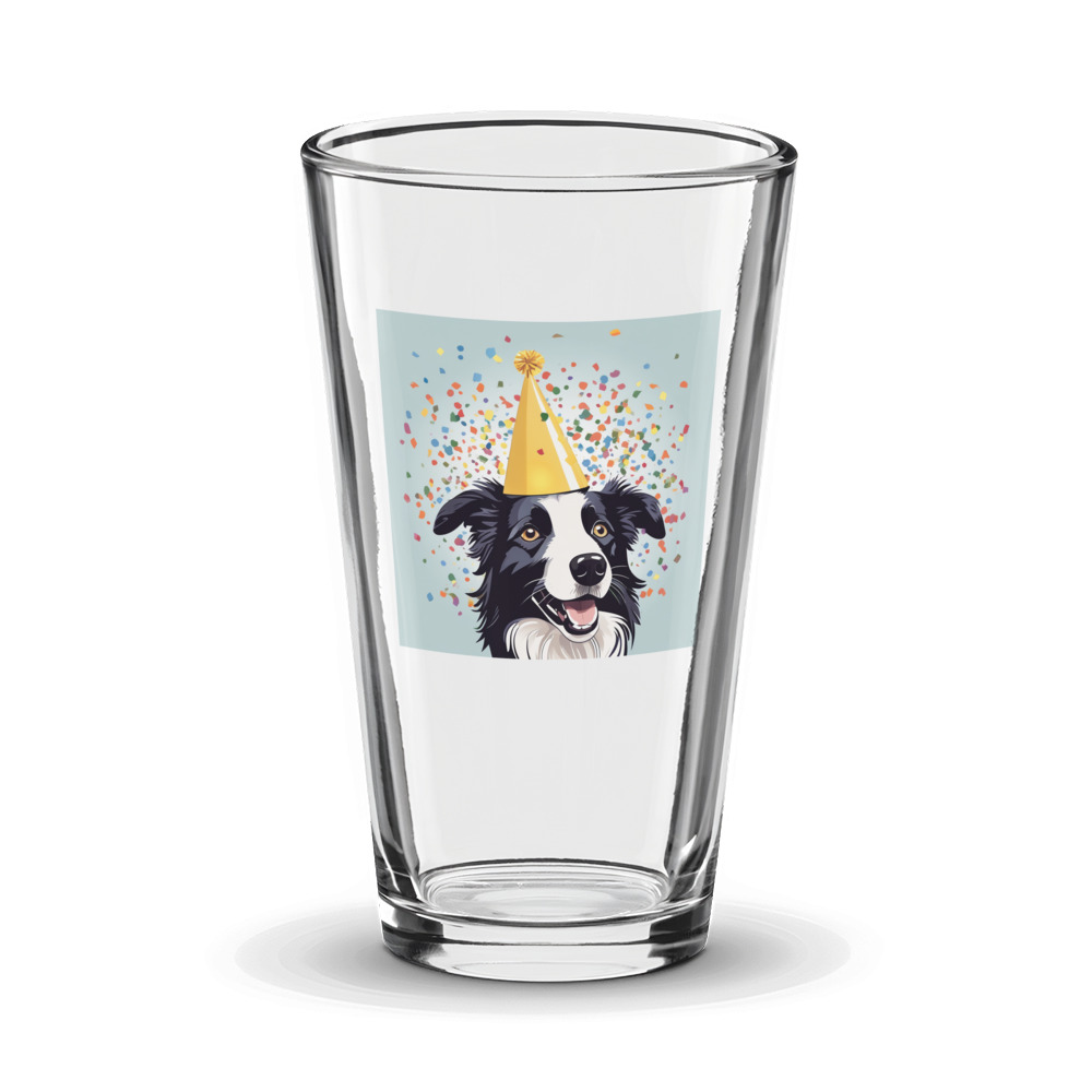 PugMug Custom Border Collie Glass Tumbler