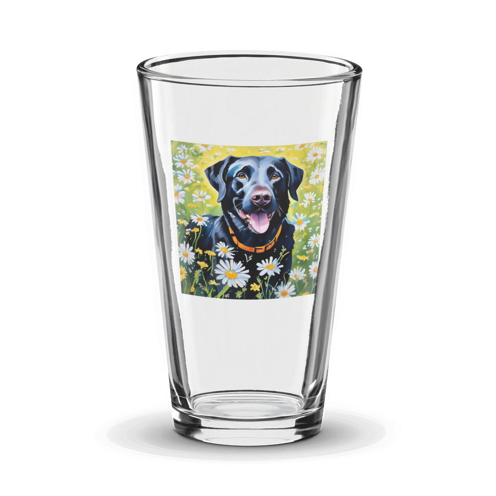 PugMug Custom Black Labrador Retriever Glass Tumbler