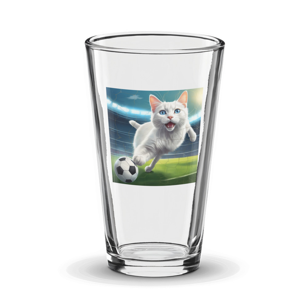 PugMug Custom White Companion Cat Glass Tumbler