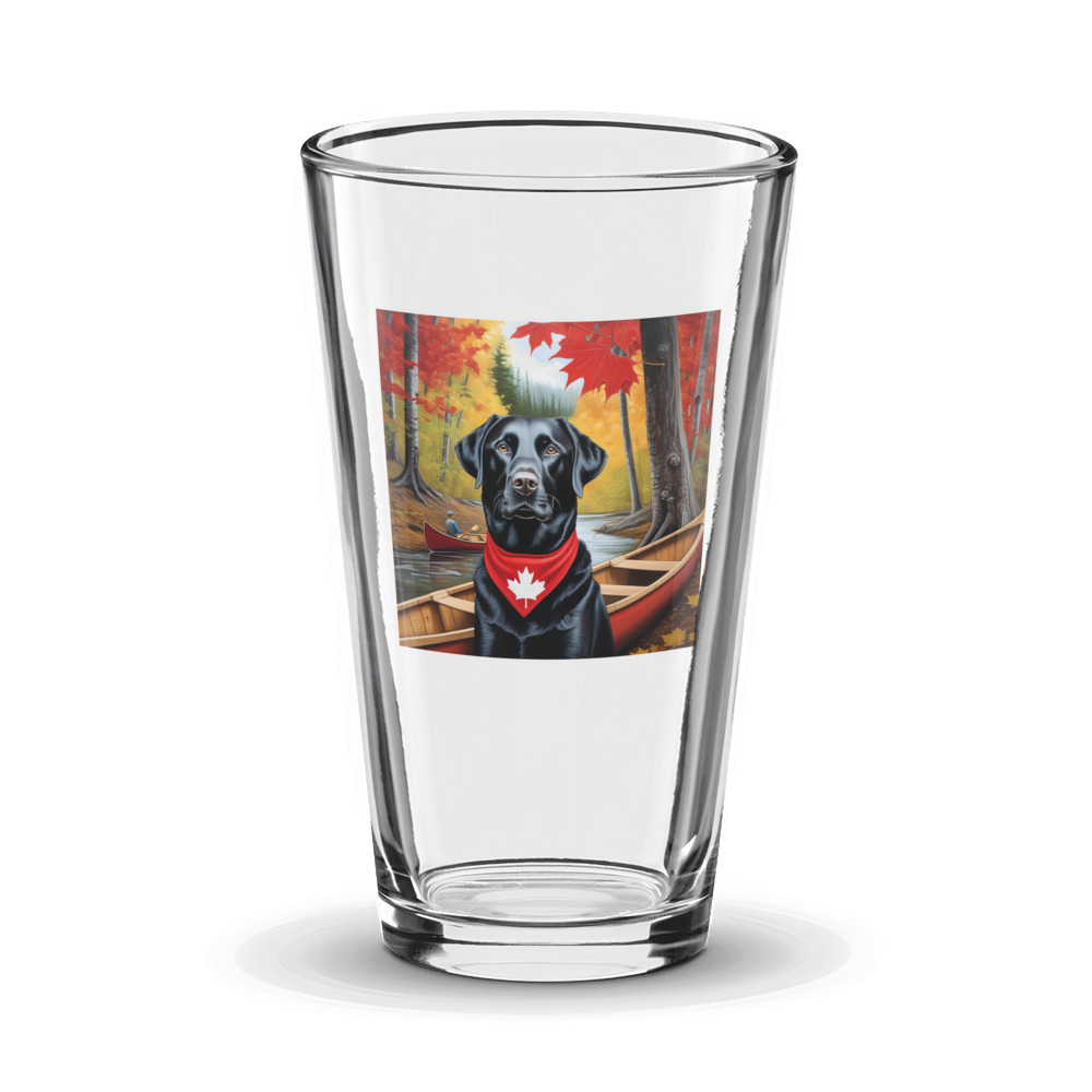 PugMug Custom Black Labrador Retriever Glass Tumbler