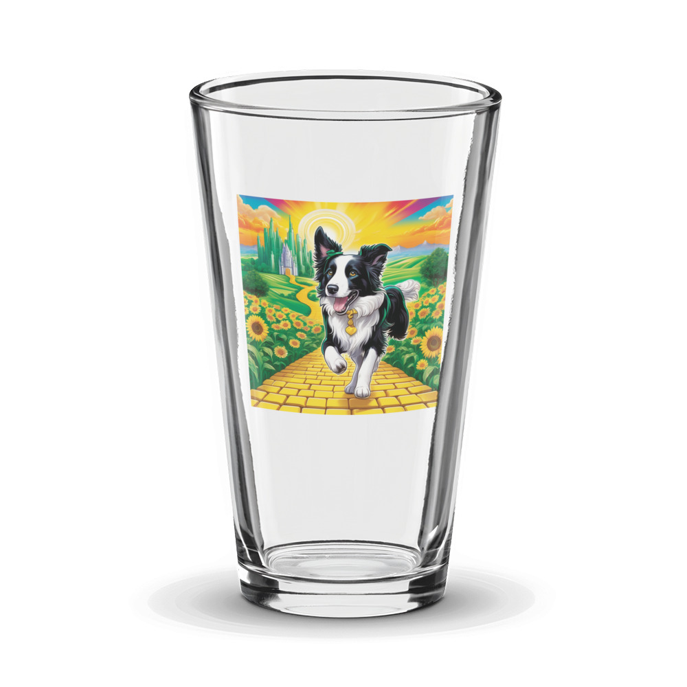 PugMug Custom Border Collie Glass Tumbler