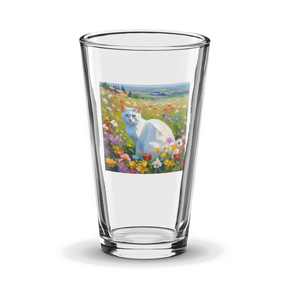 PugMug Custom White Exotic Cat Glass Tumbler