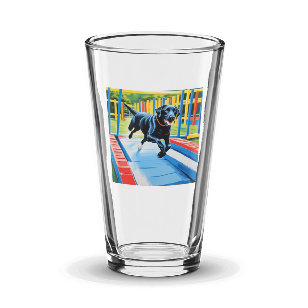 PugMug Custom Black Labrador Retriever Glass Tumbler