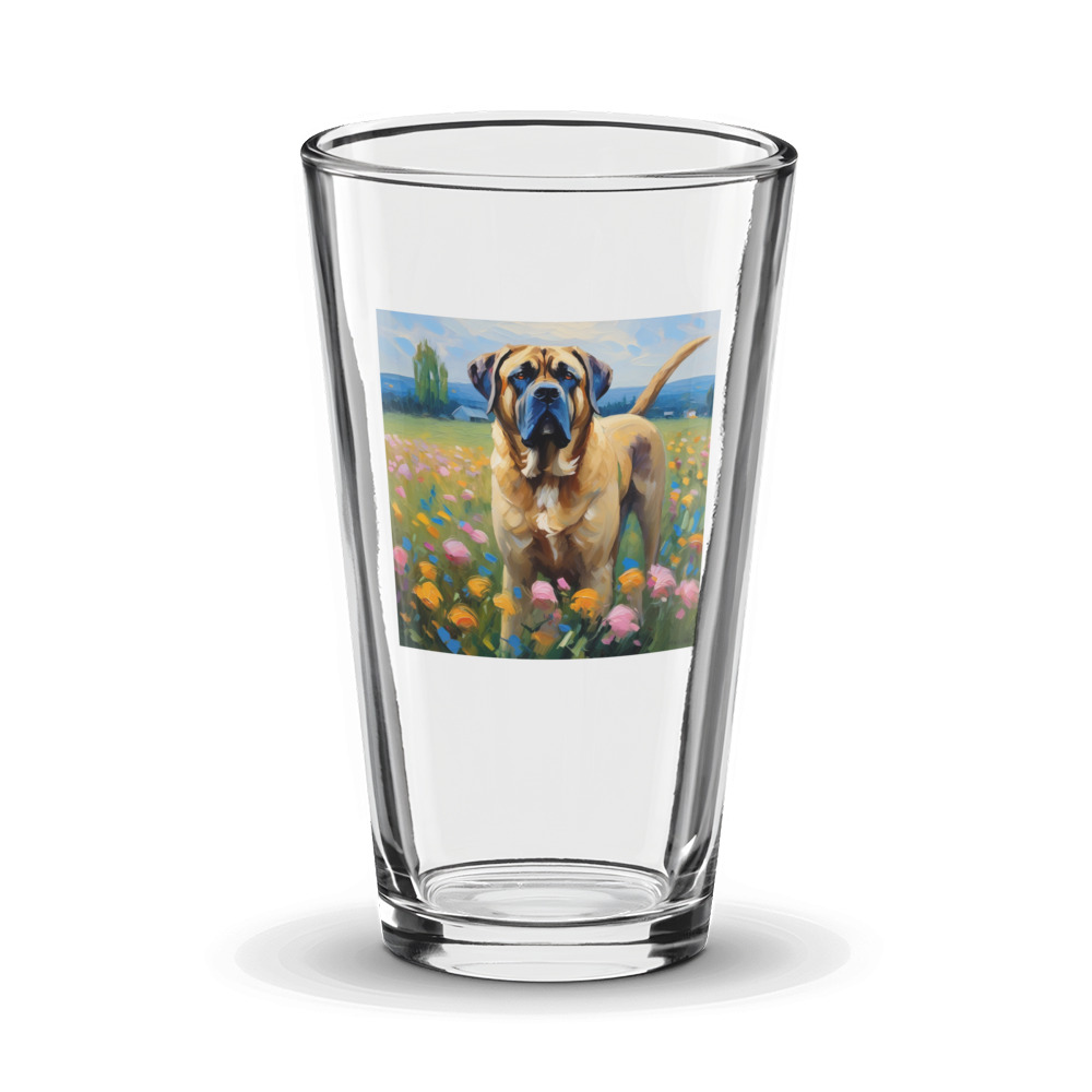 PugMug Custom Mastiff Glass Tumbler