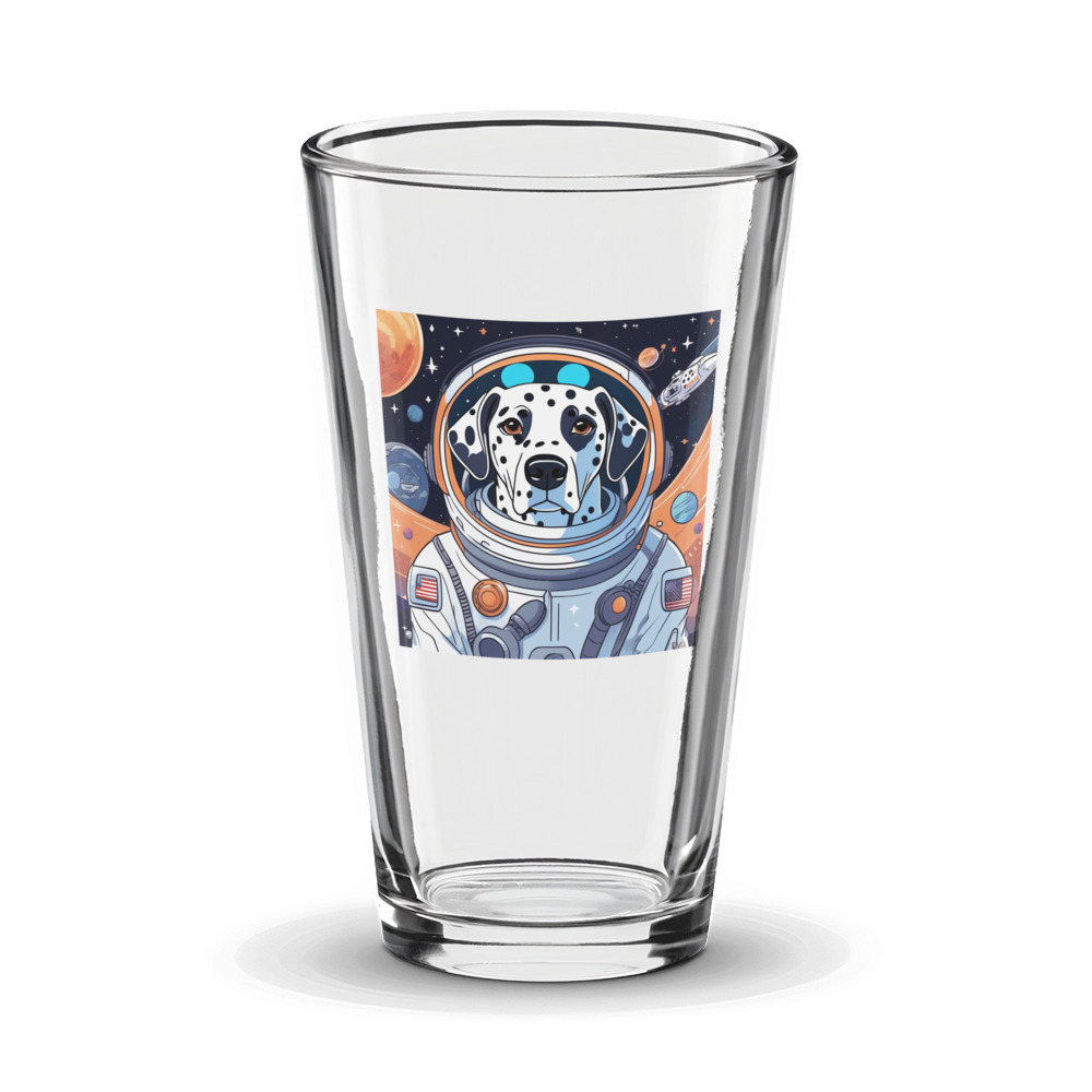 PugMug Custom Dalmatian Glass Tumbler