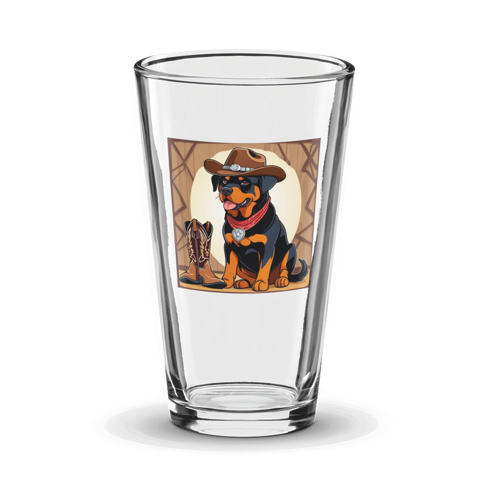 PugMug Custom Rottweiler Glass Tumbler