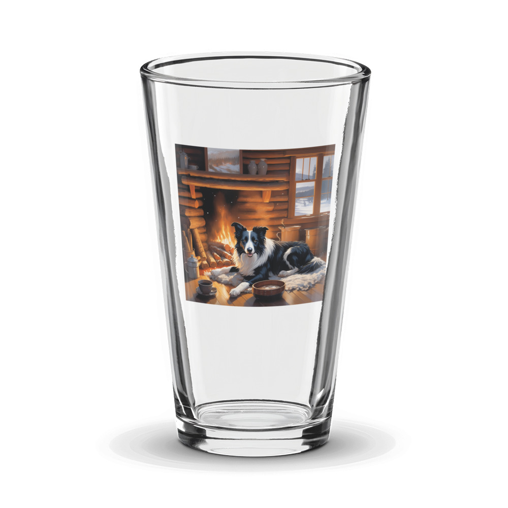PugMug Custom Border Collie Glass Tumbler