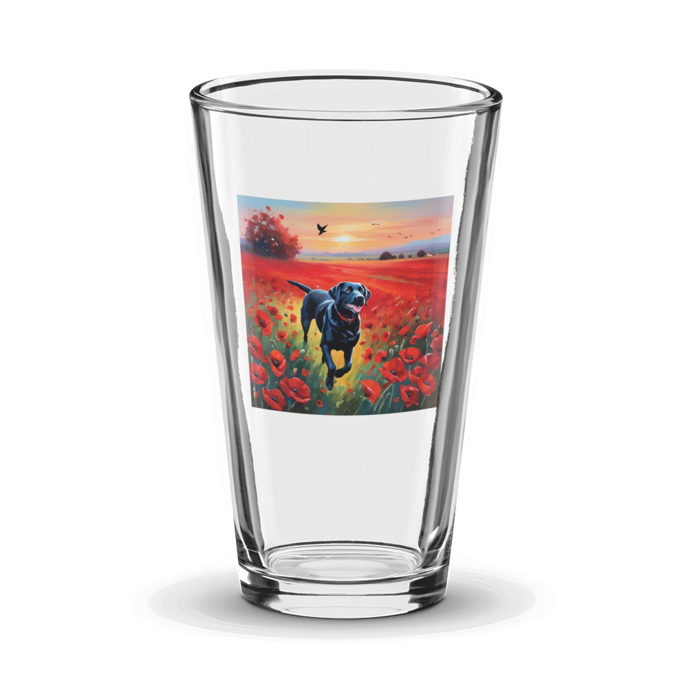 PugMug Custom Black Labrador Retriever Glass Tumbler