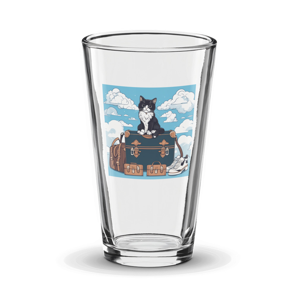 PugMug Custom Black Ragdoll Cat Glass Tumbler