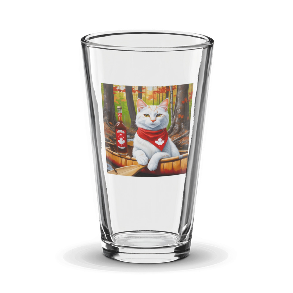 PugMug Custom White Companion Cat Glass Tumbler