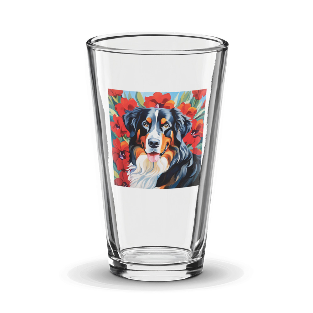 PugMug Custom Bernese Mountain Dog Glass Tumbler