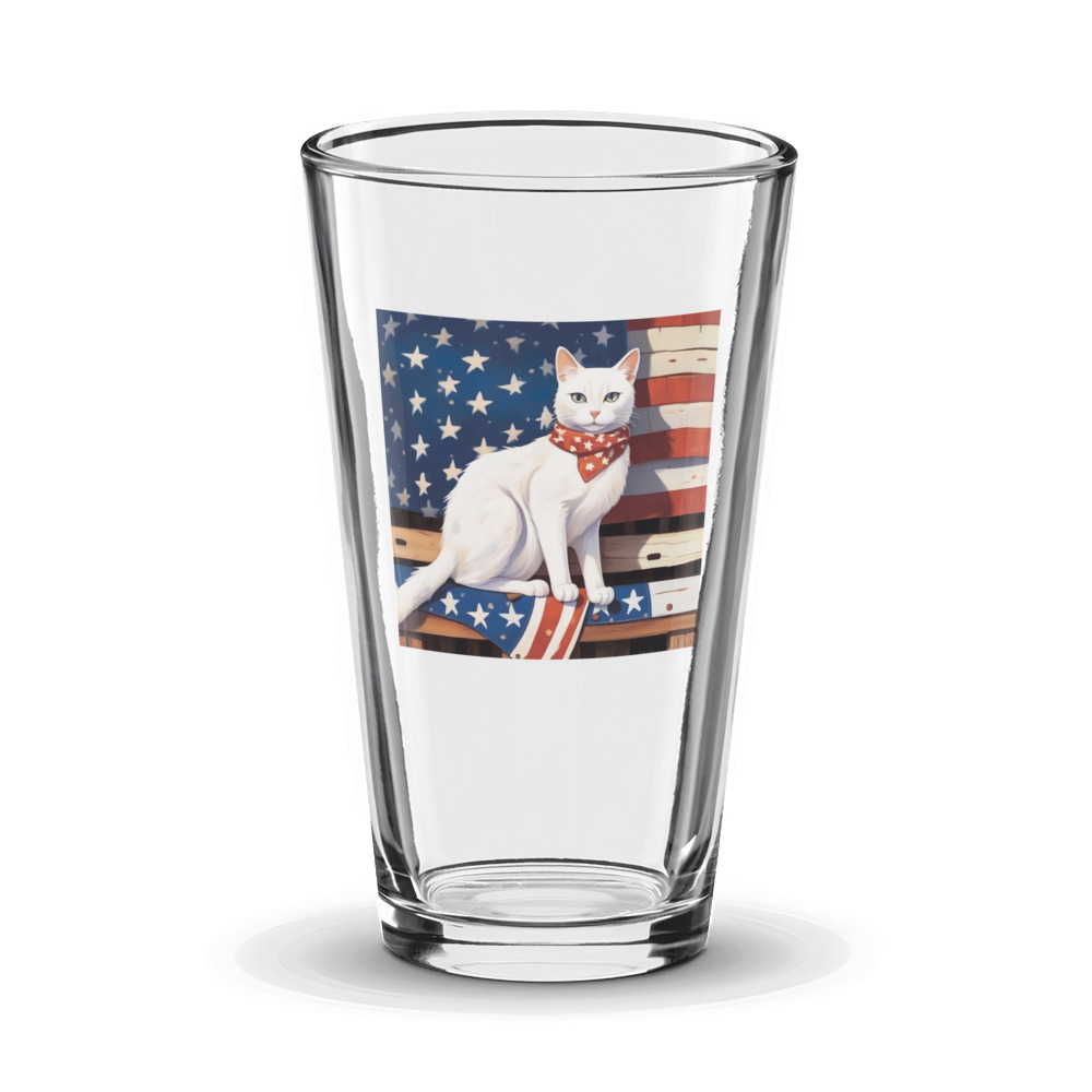 PugMug Custom White Companion Cat Glass Tumbler