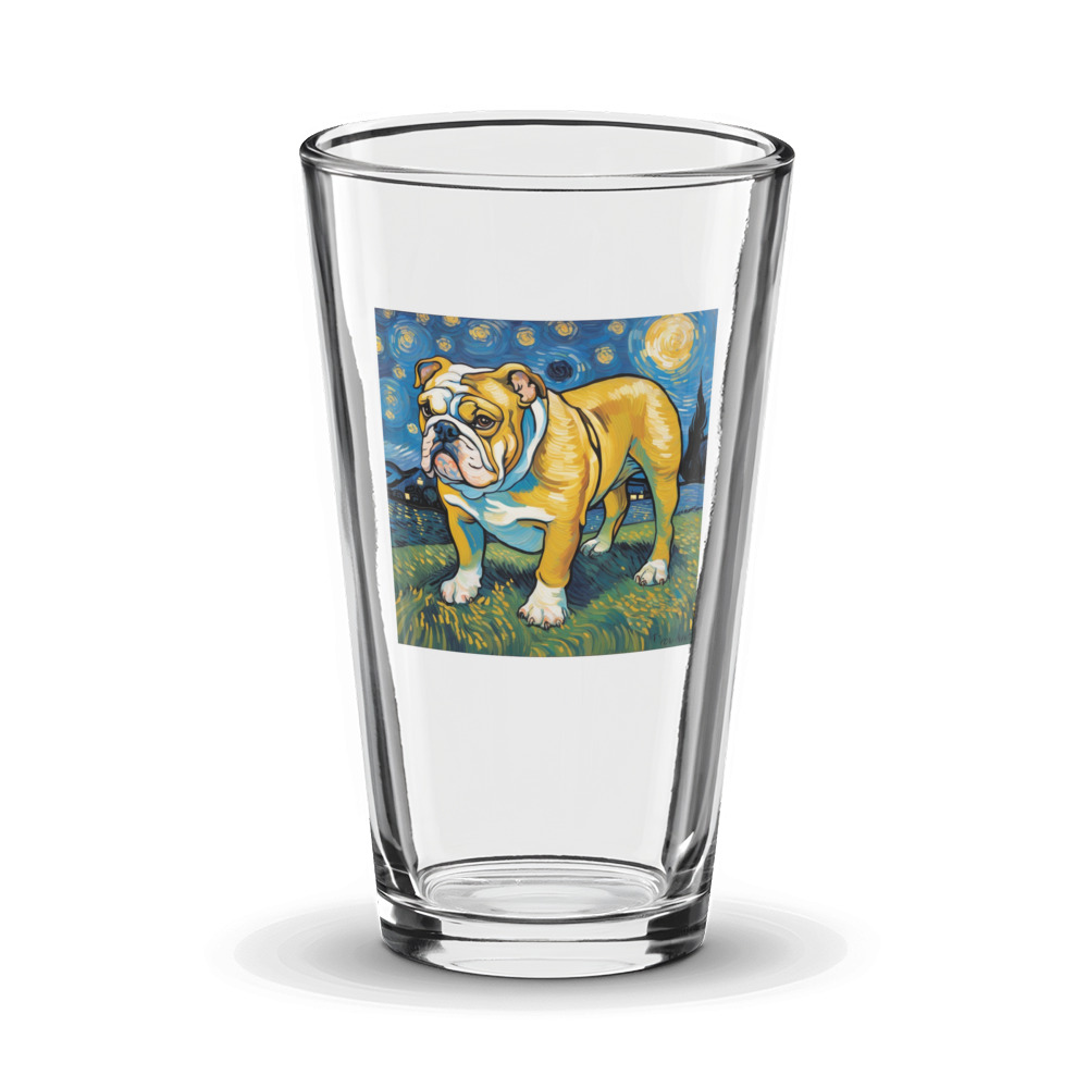 PugMug Custom Bulldog Glass Tumbler