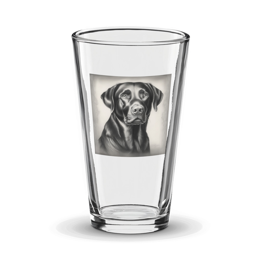PugMug Custom Black Labrador Retriever Glass Tumbler