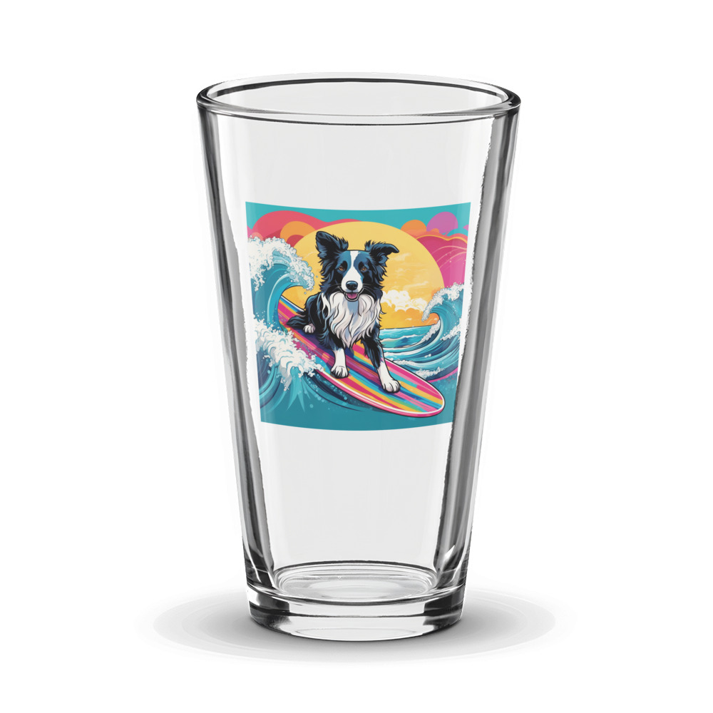PugMug Custom Border Collie Glass Tumbler