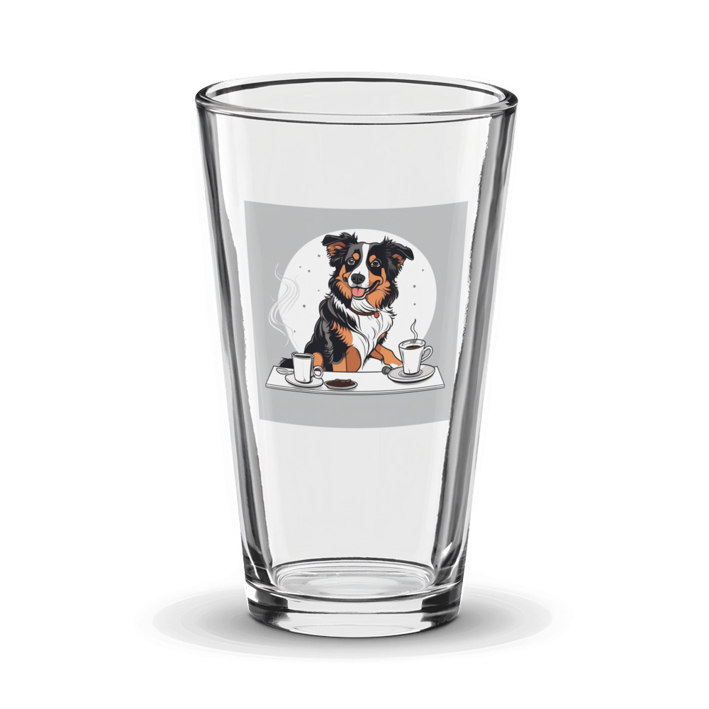 PugMug Custom Miniature American Shepherd Glass Tumbler