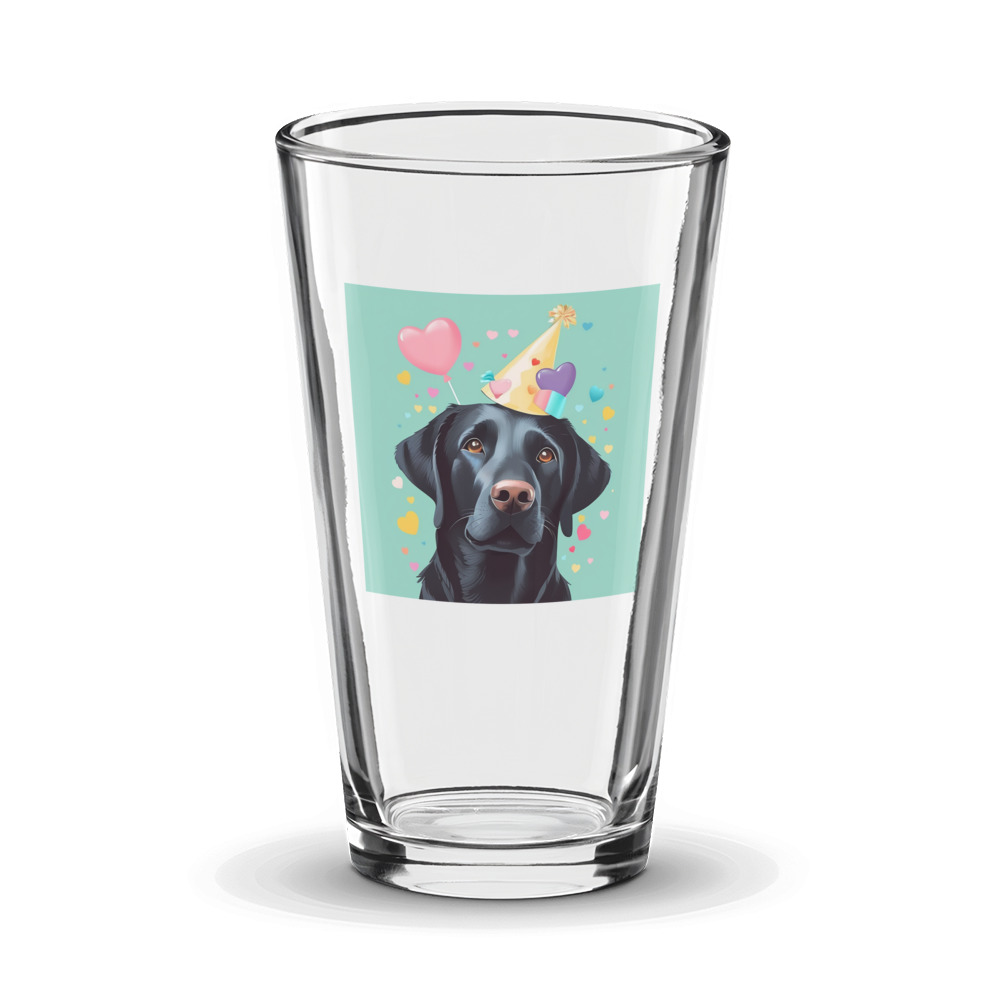 PugMug Custom Black Labrador Retriever Glass Tumbler