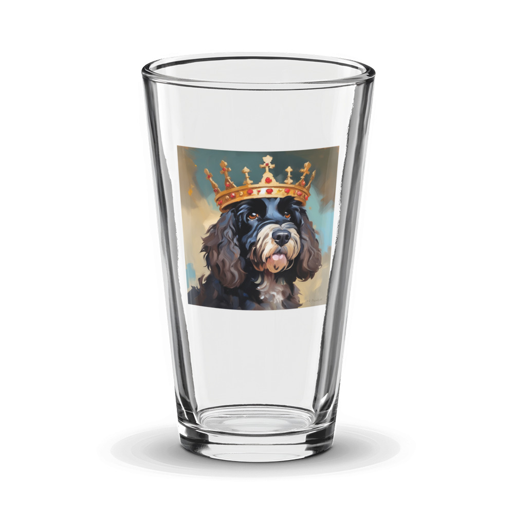 PugMug Custom Portuguese Water Dog Glass Tumbler