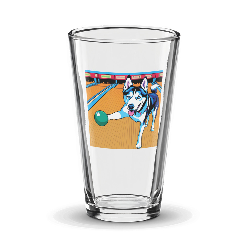 PugMug Custom Siberian Husky Glass Tumbler