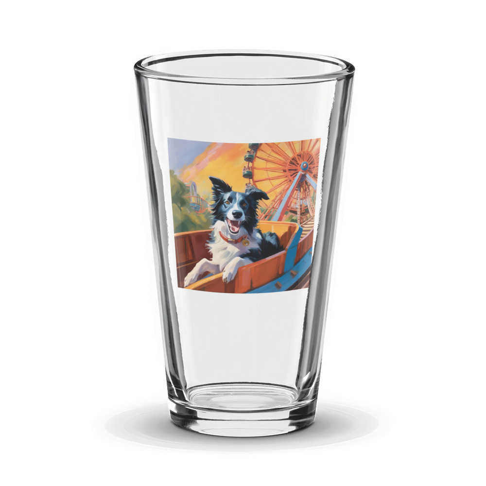 PugMug Custom Border Collie Glass Tumbler