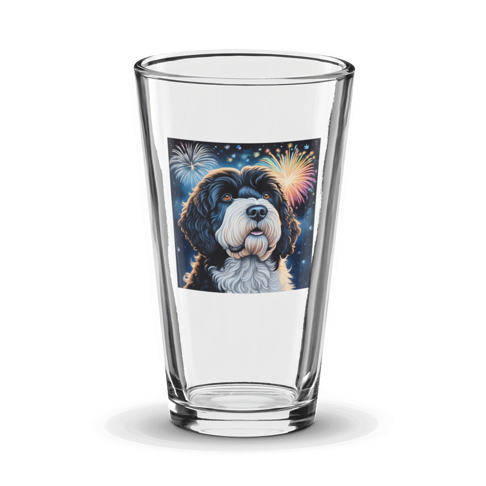 PugMug Custom Portuguese Water Dog Glass Tumbler