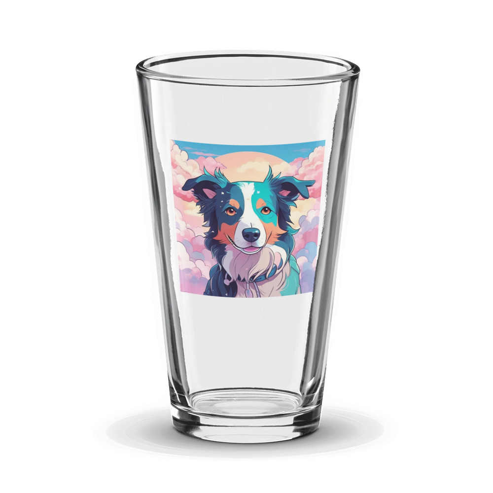 PugMug Custom Border Collie Glass Tumbler