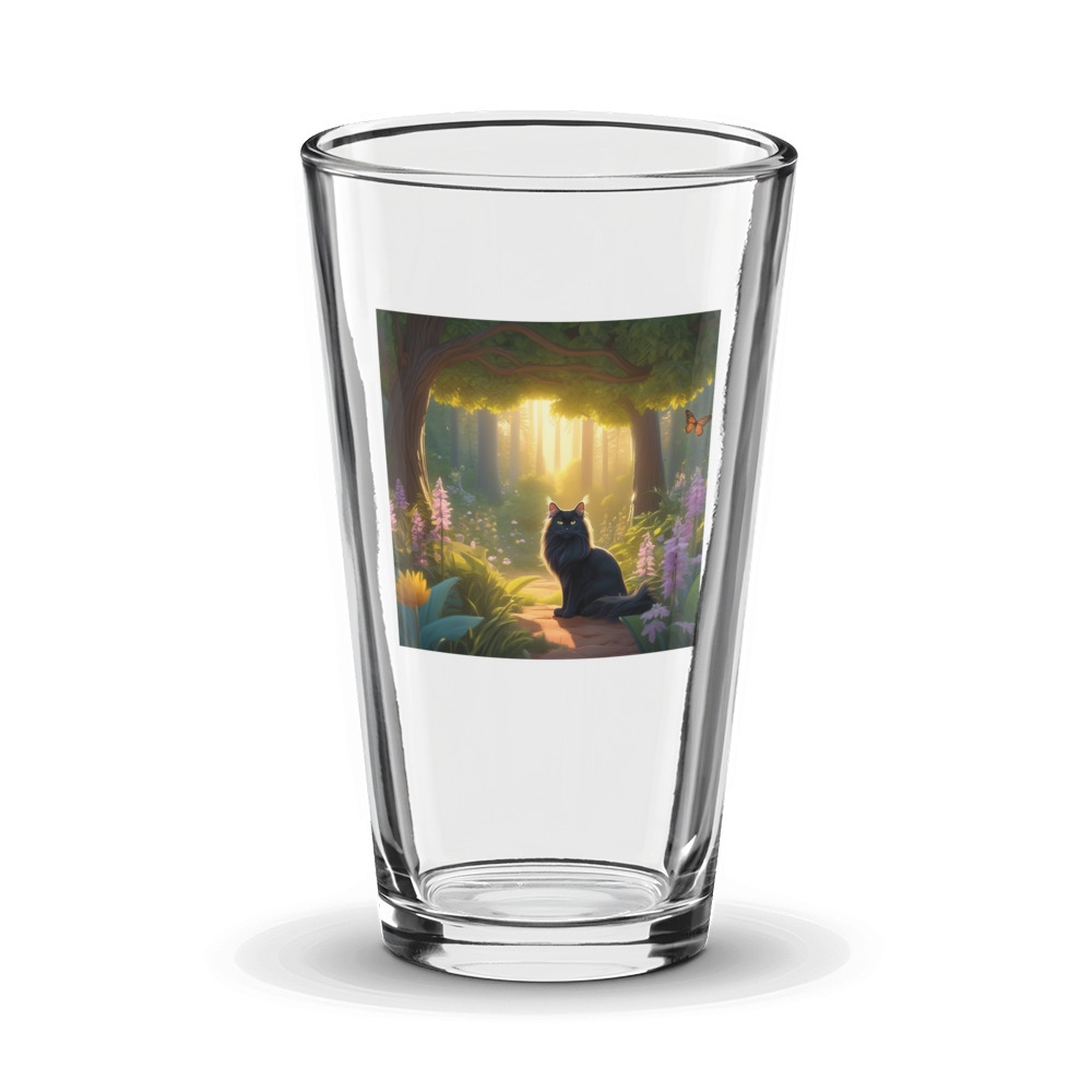 PugMug Custom Black Maine Coon Cat Glass Tumbler