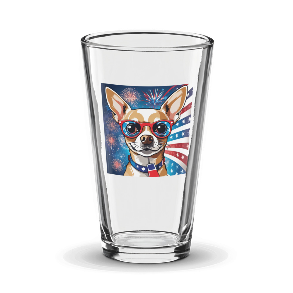 PugMug Custom Chihuahua Glass Tumbler