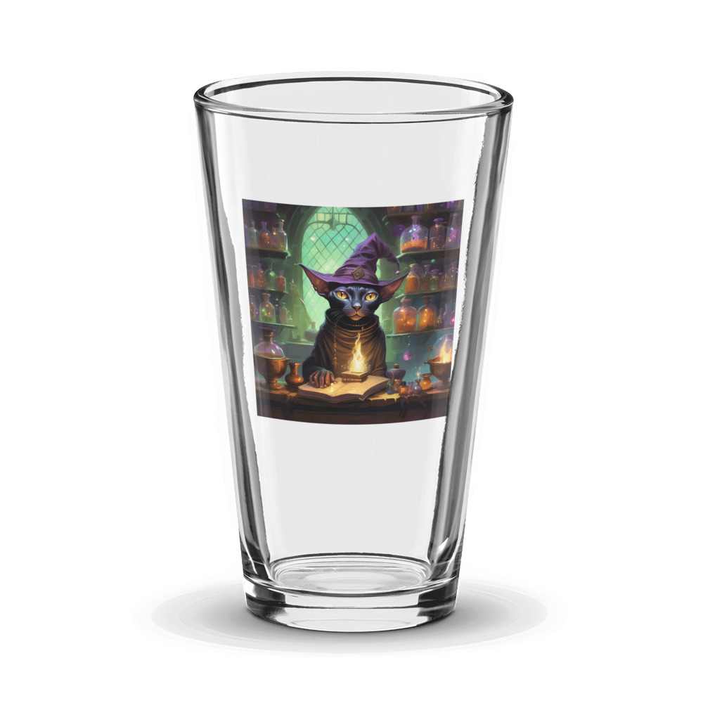 PugMug Custom Black Sphynx Cat Glass Tumbler