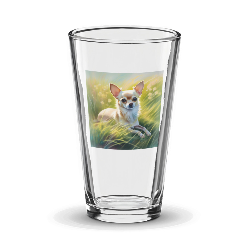 PugMug Custom Chihuahua Glass Tumbler