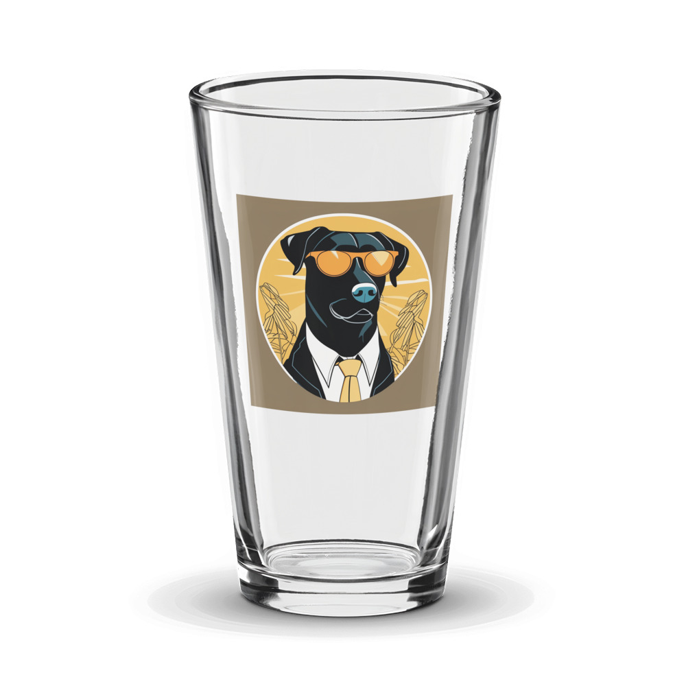 PugMug Custom Black Labrador Retriever Glass Tumbler