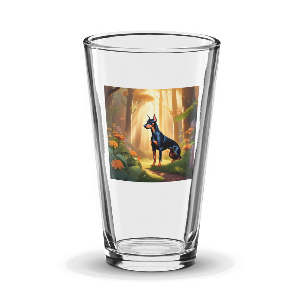 PugMug Custom Doberman Pinscher Glass Tumbler
